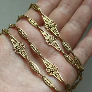 C.1890. French 18k Gold Sautoir Chain