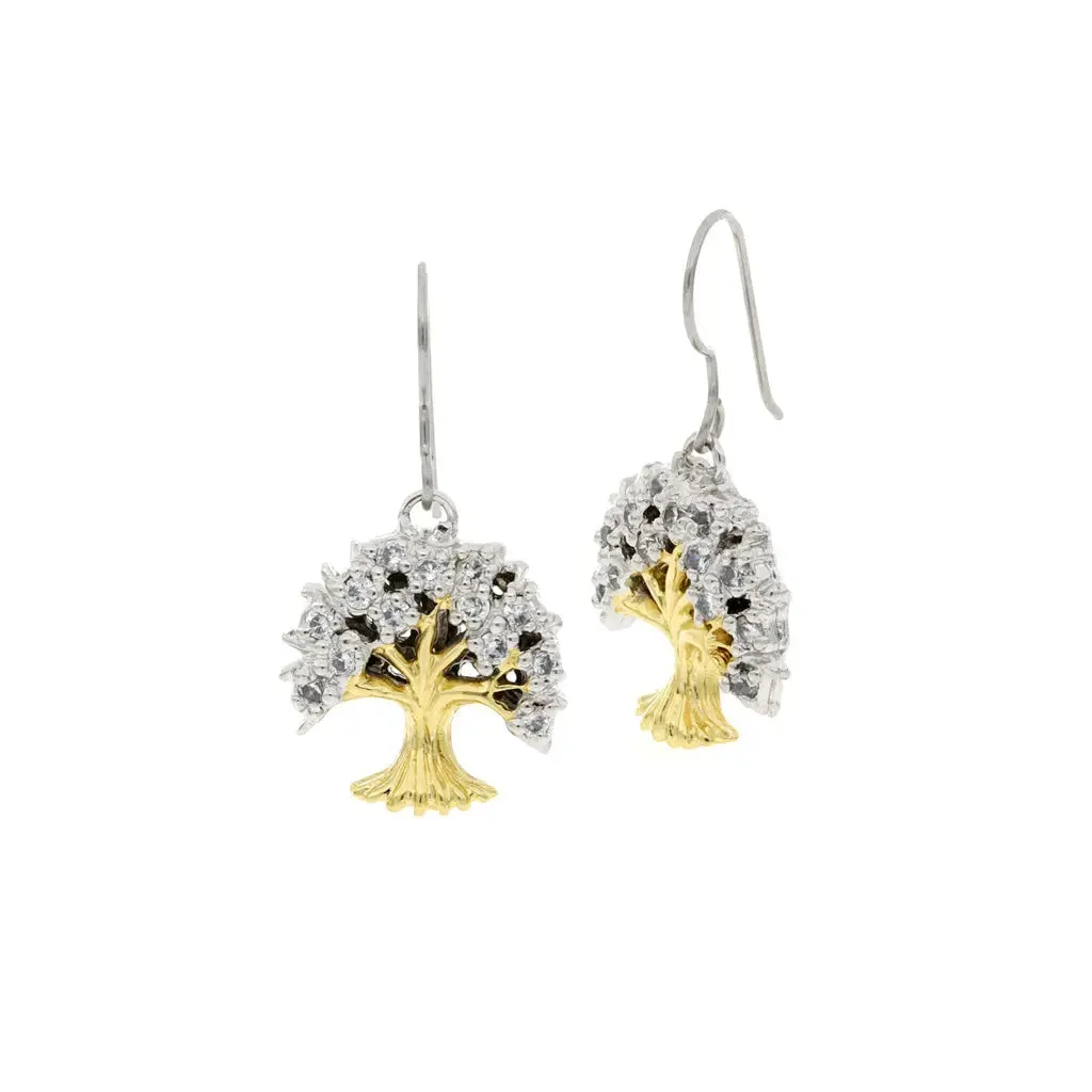 Celebration Collection - Cubic Zirconia Tree of Life Earrings