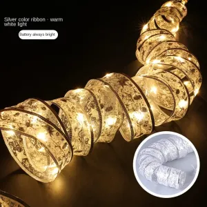 Christmas Decoration LED Ribbon Lights Christmas Tree Ornaments for Home Ribbon Light String