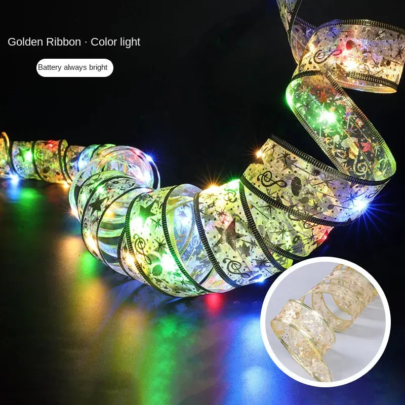 Christmas Decoration LED Ribbon Lights Christmas Tree Ornaments for Home Ribbon Light String