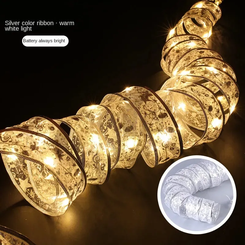 Christmas Decoration LED Ribbon Lights Christmas Tree Ornaments for Home Ribbon Light String