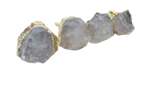 Clear Quartz Cabinet Door Pull Handle - Set of 6