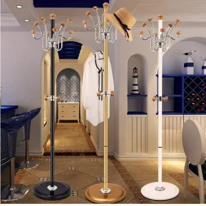 Coat Stand Rack Stainless Steel Simple Assembly Hangers Landing Creative Racks ( Color : Black , Size : B )