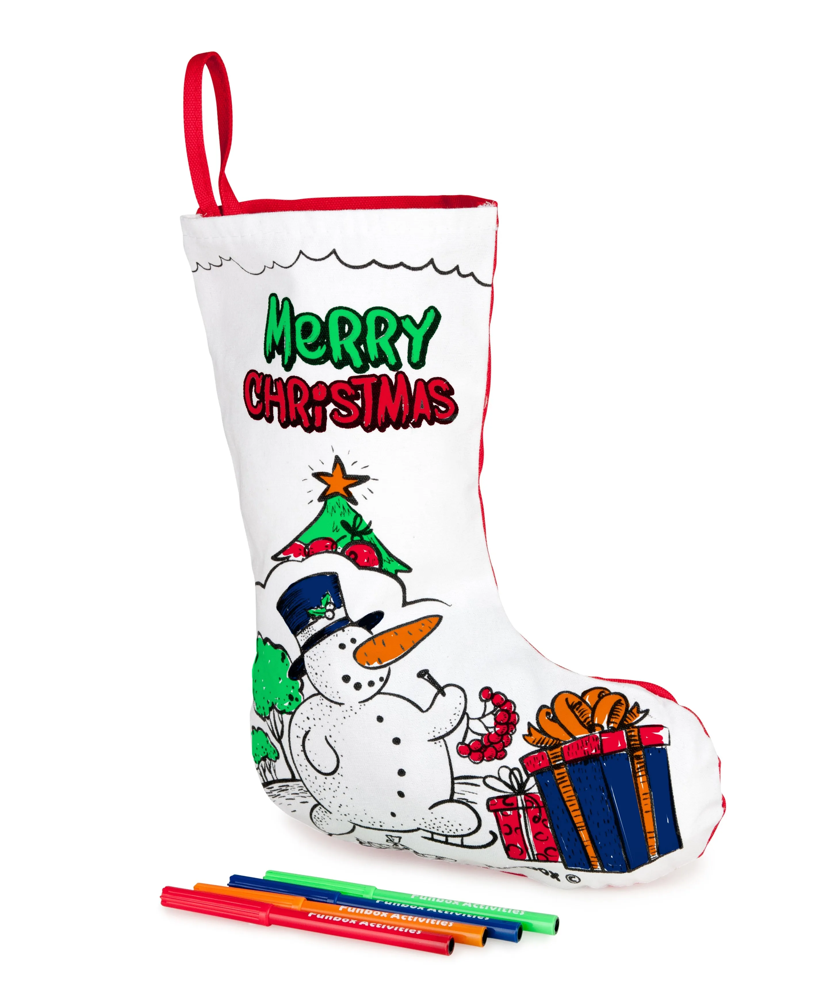Colour-In Christmas Stocking - Bulk Price (Mixed Designs)