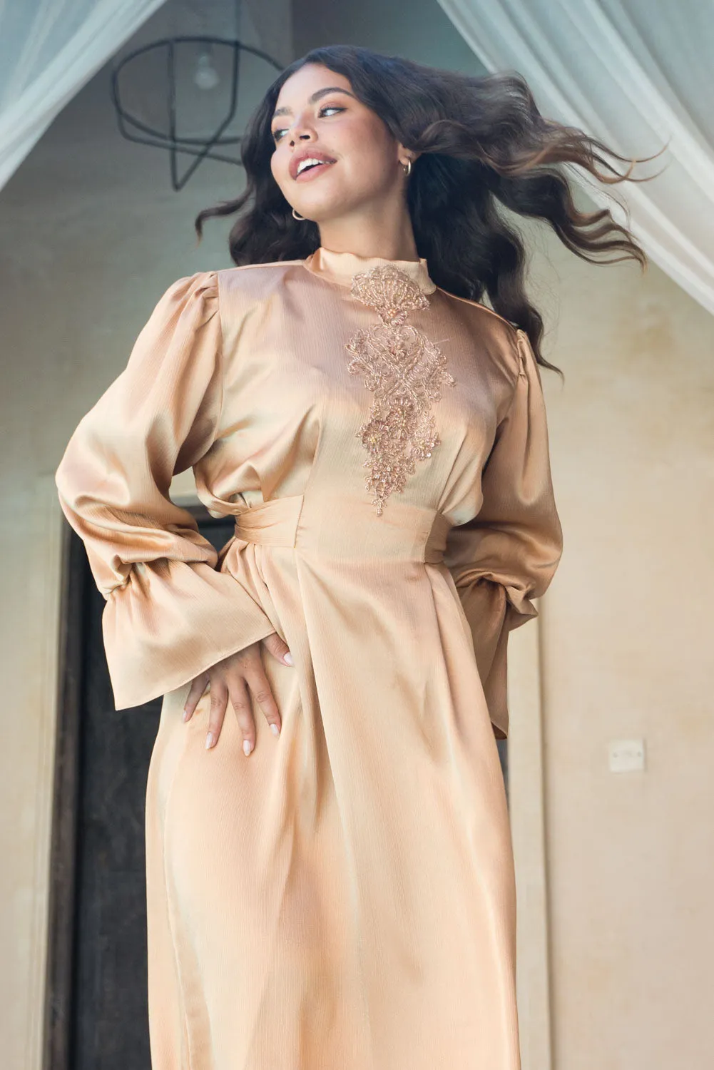 Copper Glow Abaya