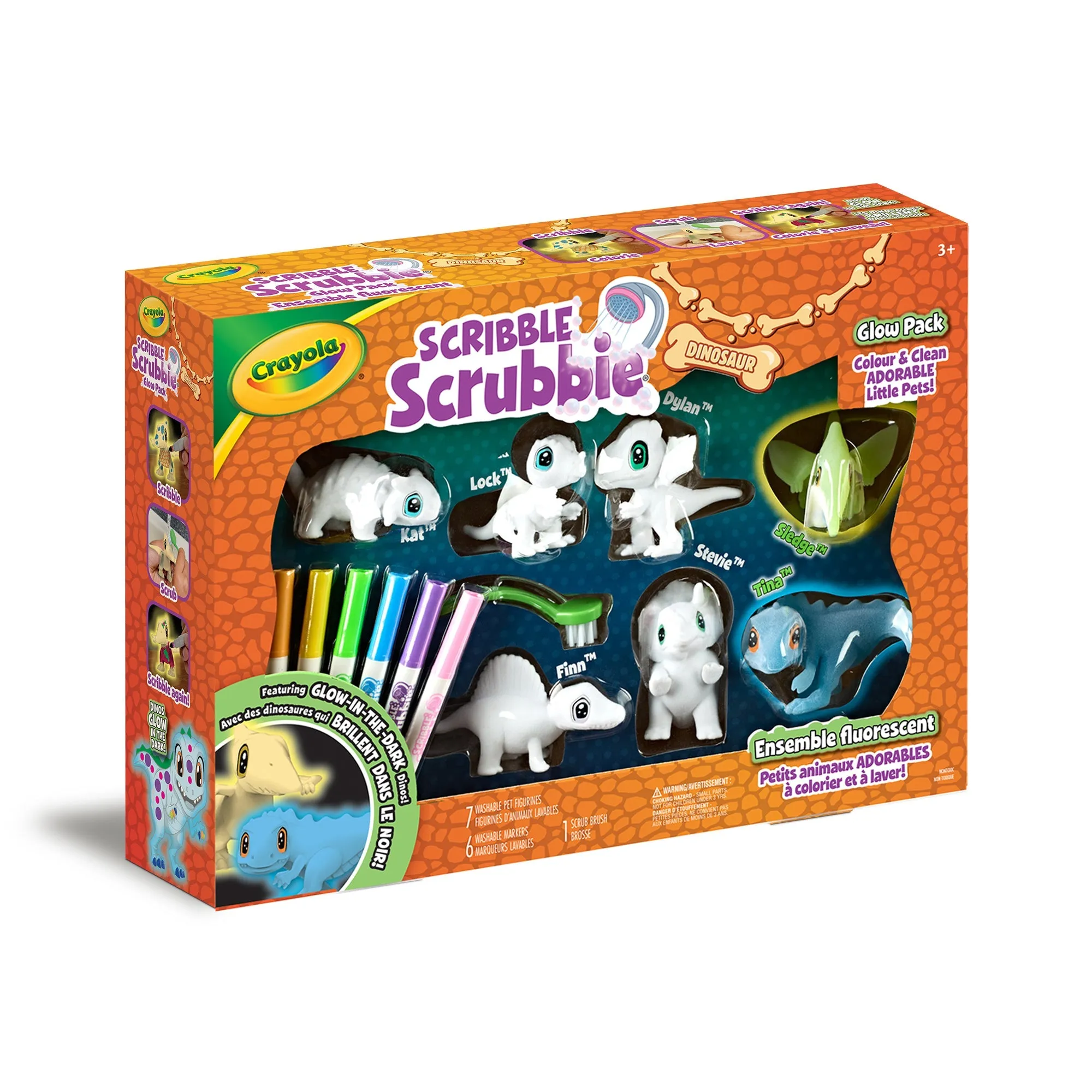 Crayola Scribble Scrubbie Dino 7ct. Combo Pack