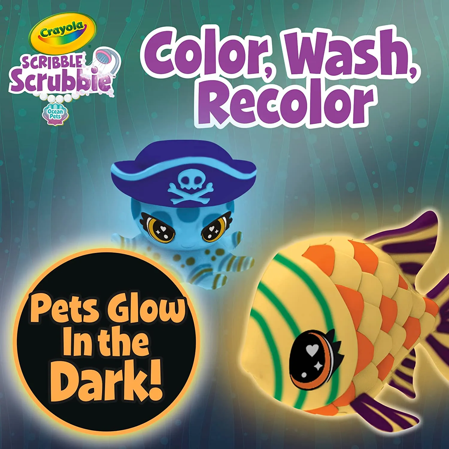 Crayola Scribble Scrubbie Glow Ocean Treasure Chest