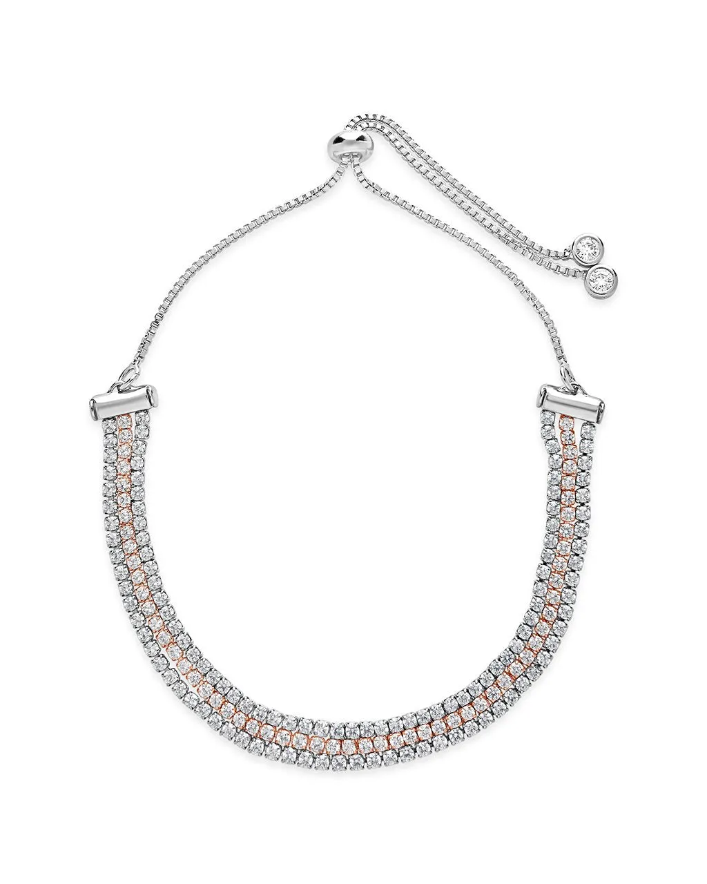 CZ Triple Slider Bracelet