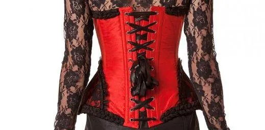 Dahl Red Dupion Overbust Corset