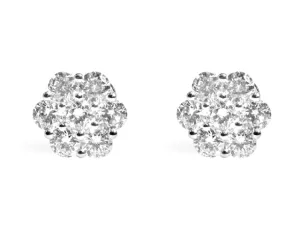 Diamond 1.95ct t.w. Flower Earrings