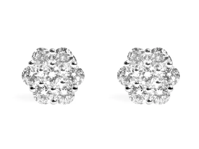 Diamond 1.95ct t.w. Flower Earrings