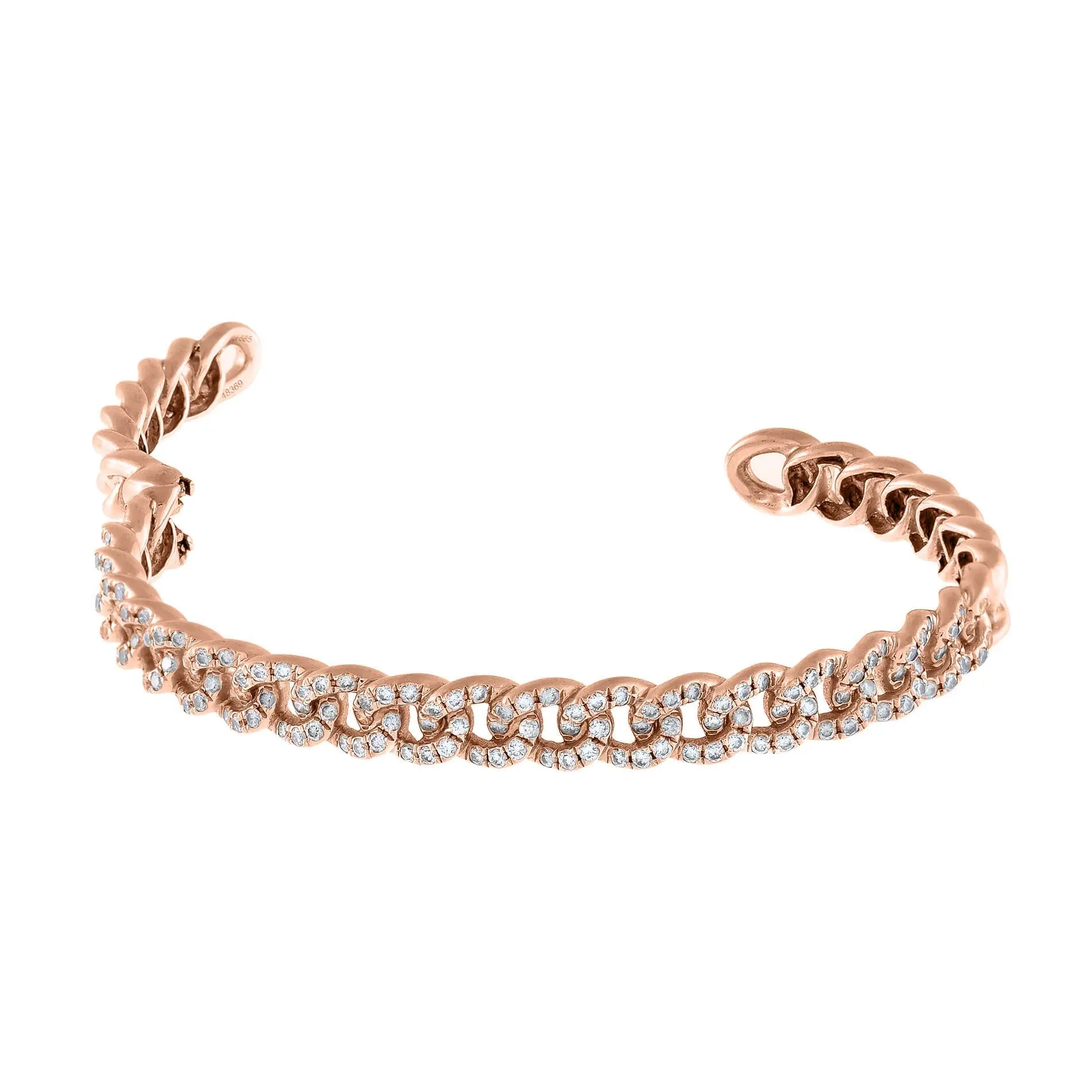 Diamond Chain Link Bangle 14K