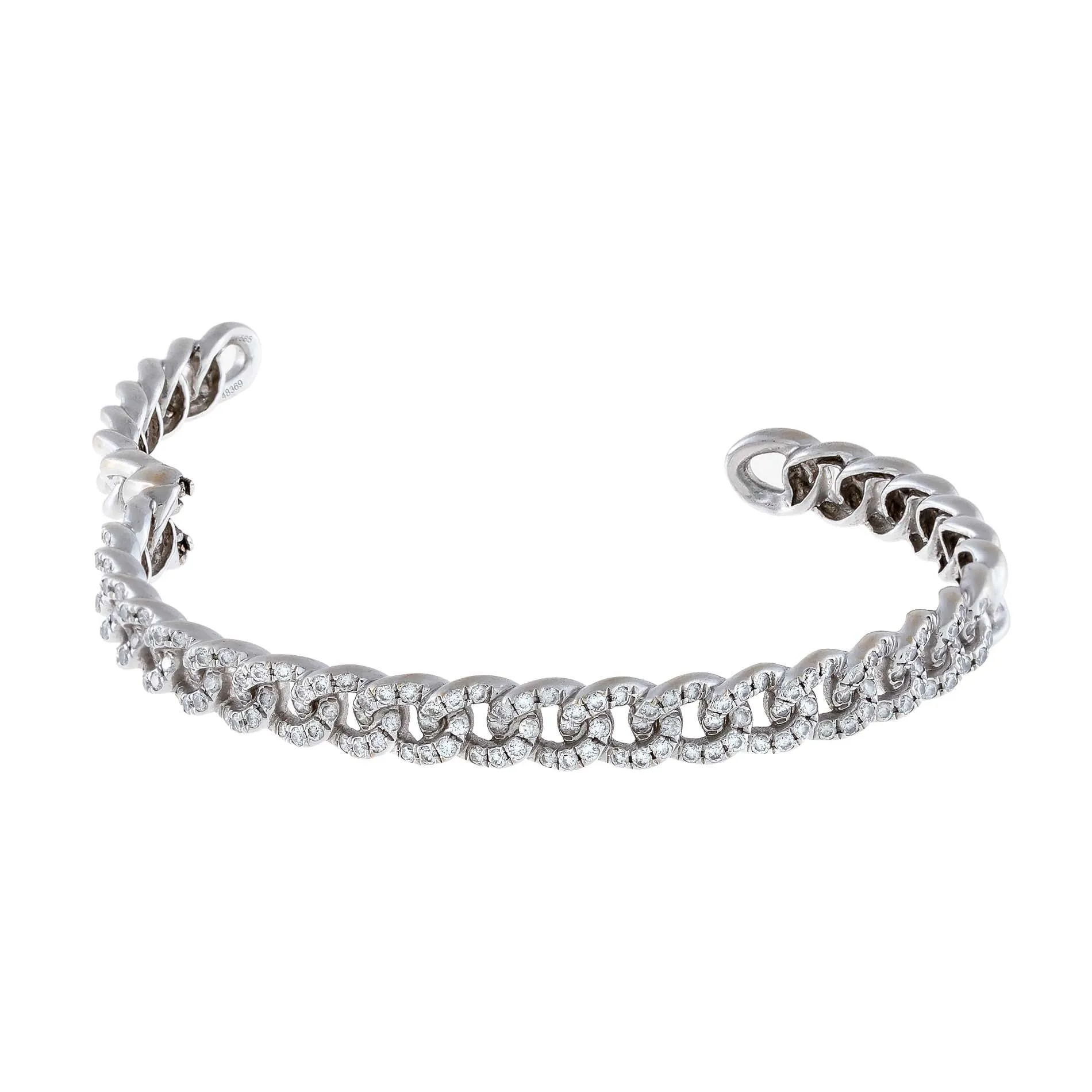 Diamond Chain Link Bangle 14K