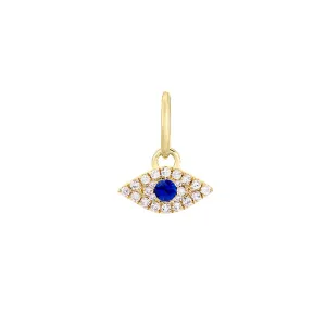 Diamond Evil Eye Charm 14K