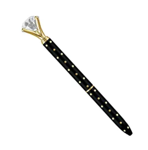 DIAMOND PEN, BLACK   GOLD DOT
