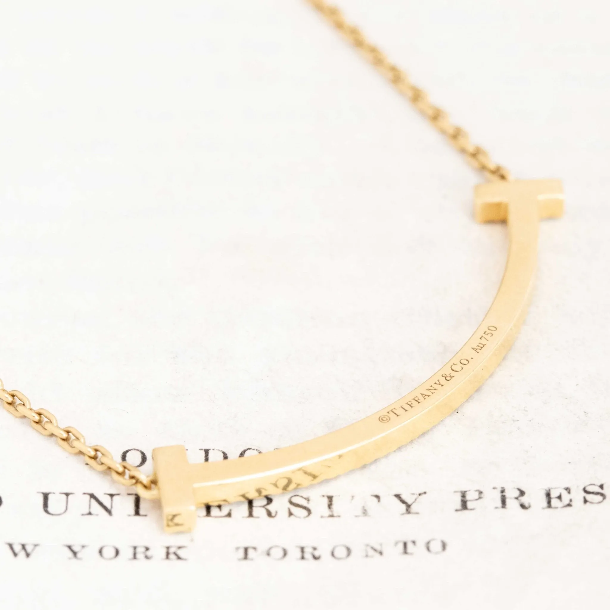 Diamond T Smile Pendant by Tiffany & Co.