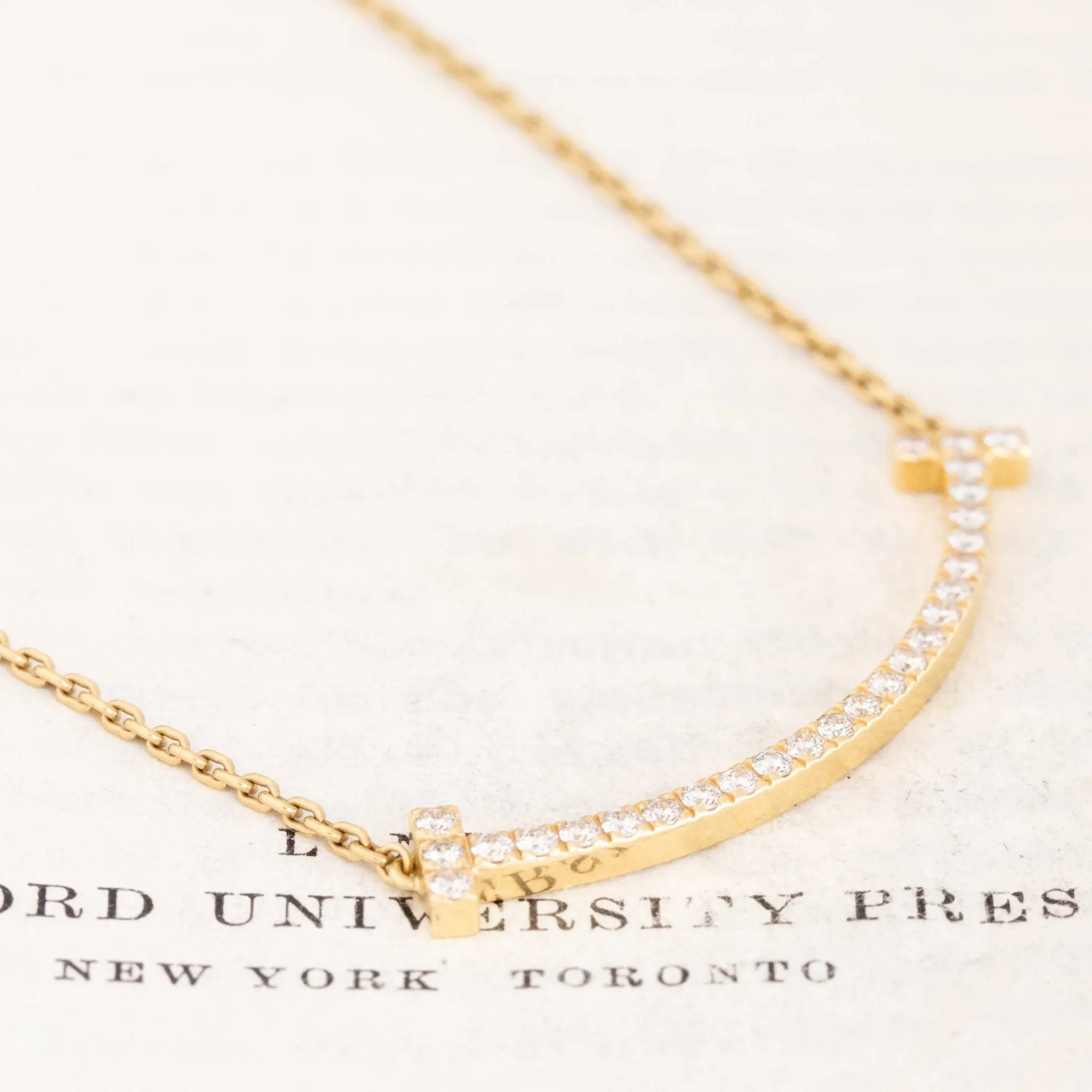 Diamond T Smile Pendant by Tiffany & Co.