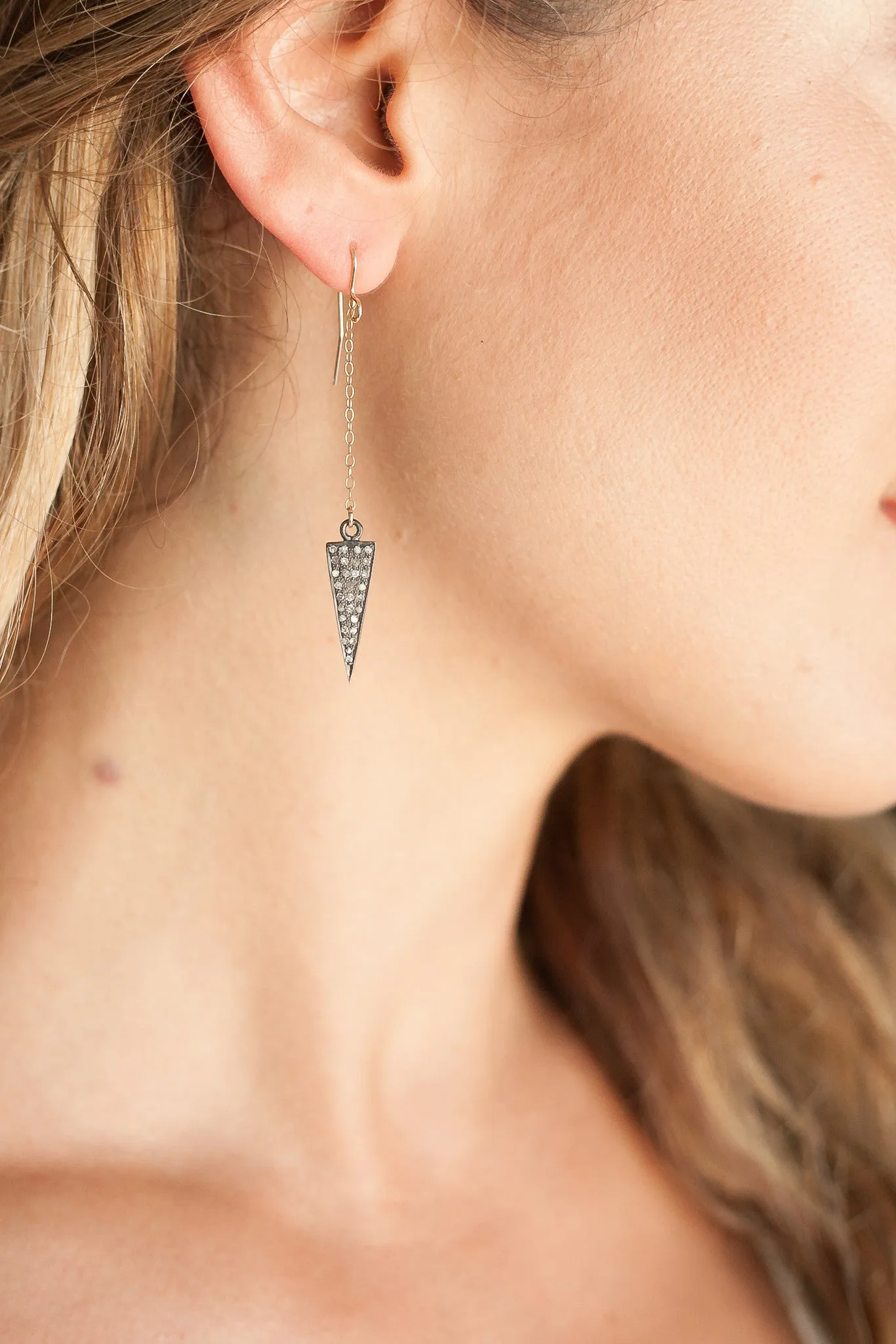 Diamond Triangle Earrings