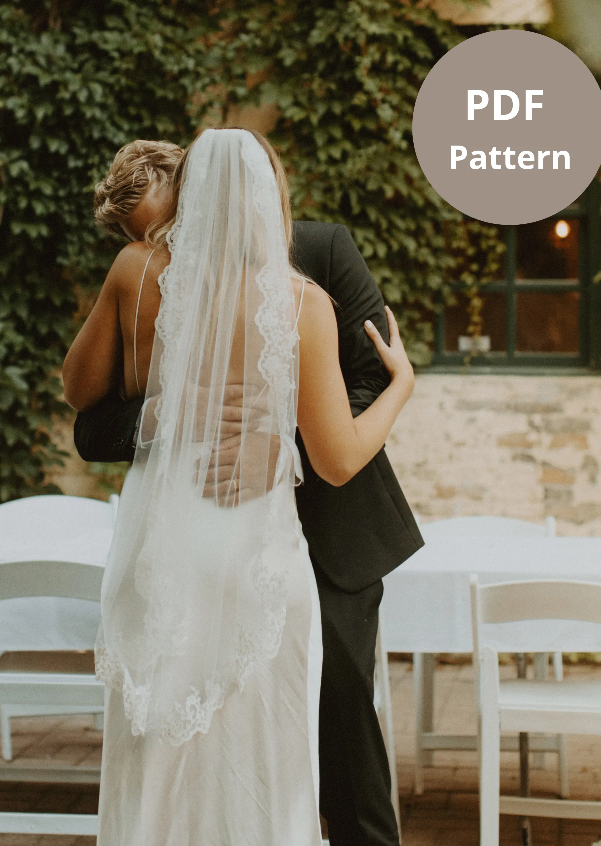 DIY Lace Fingertip Length Wedding Veil Pattern PDF Tutorial