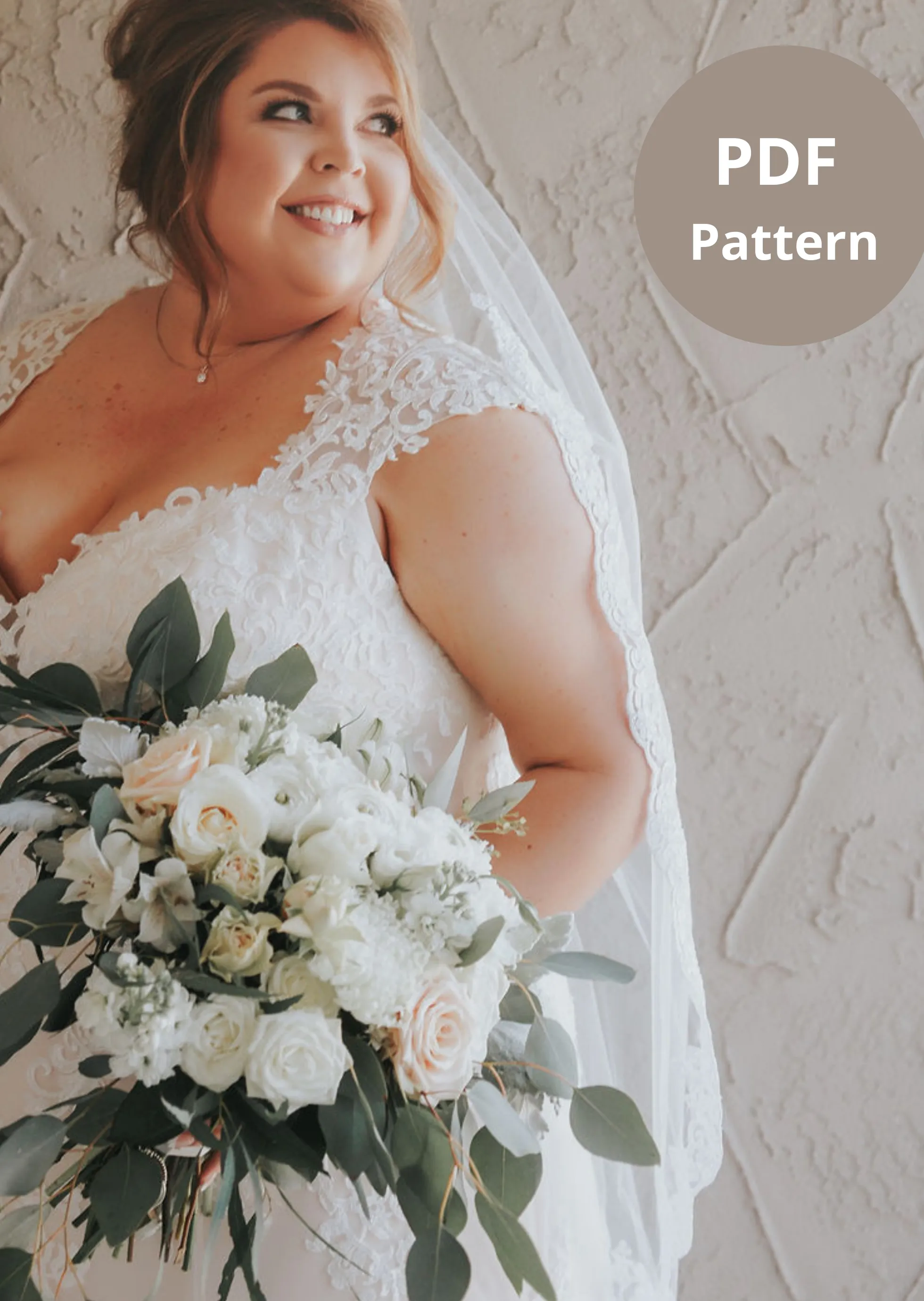DIY Lace Fingertip Length Wedding Veil Pattern PDF Tutorial