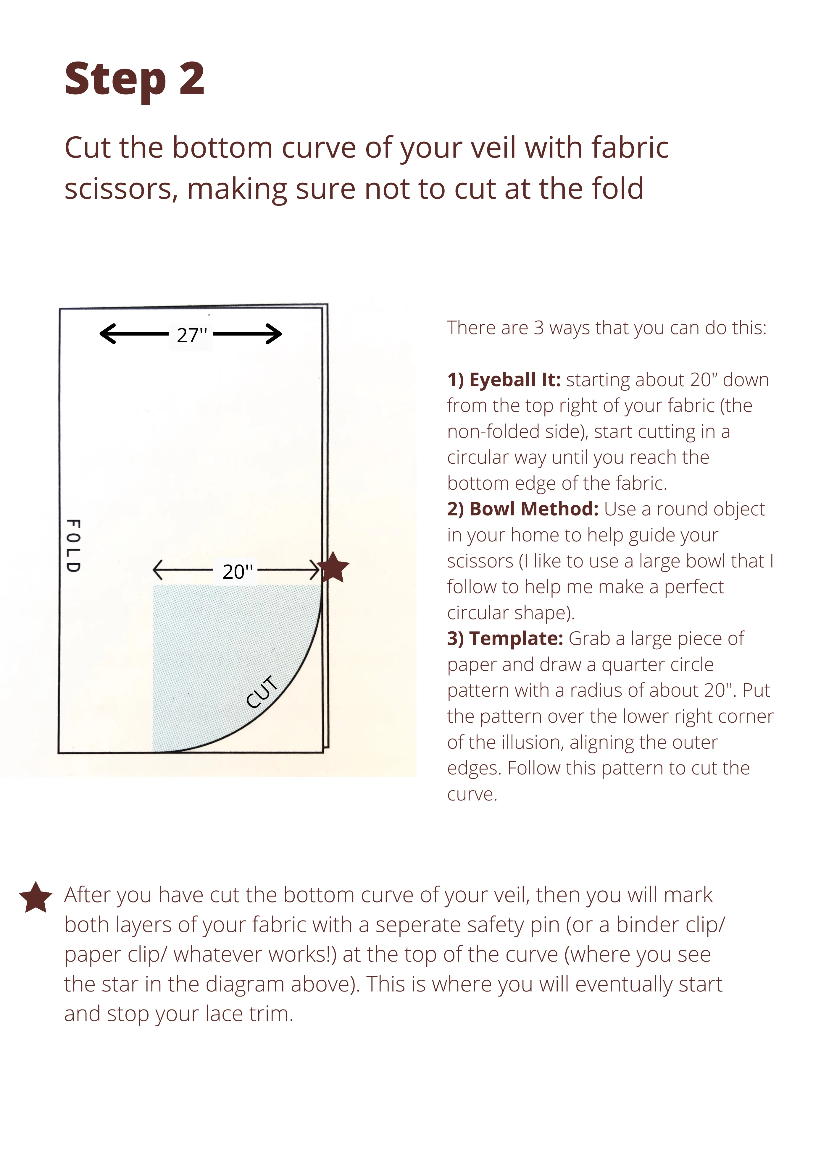 DIY Lace Fingertip Length Wedding Veil Pattern PDF Tutorial