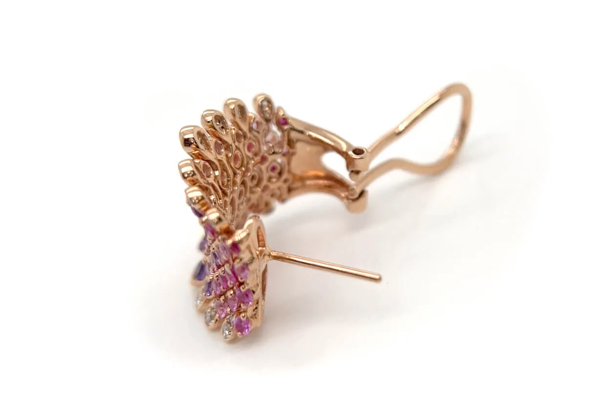 Earrings 18kt Gold Royal Gemset & Diamonds