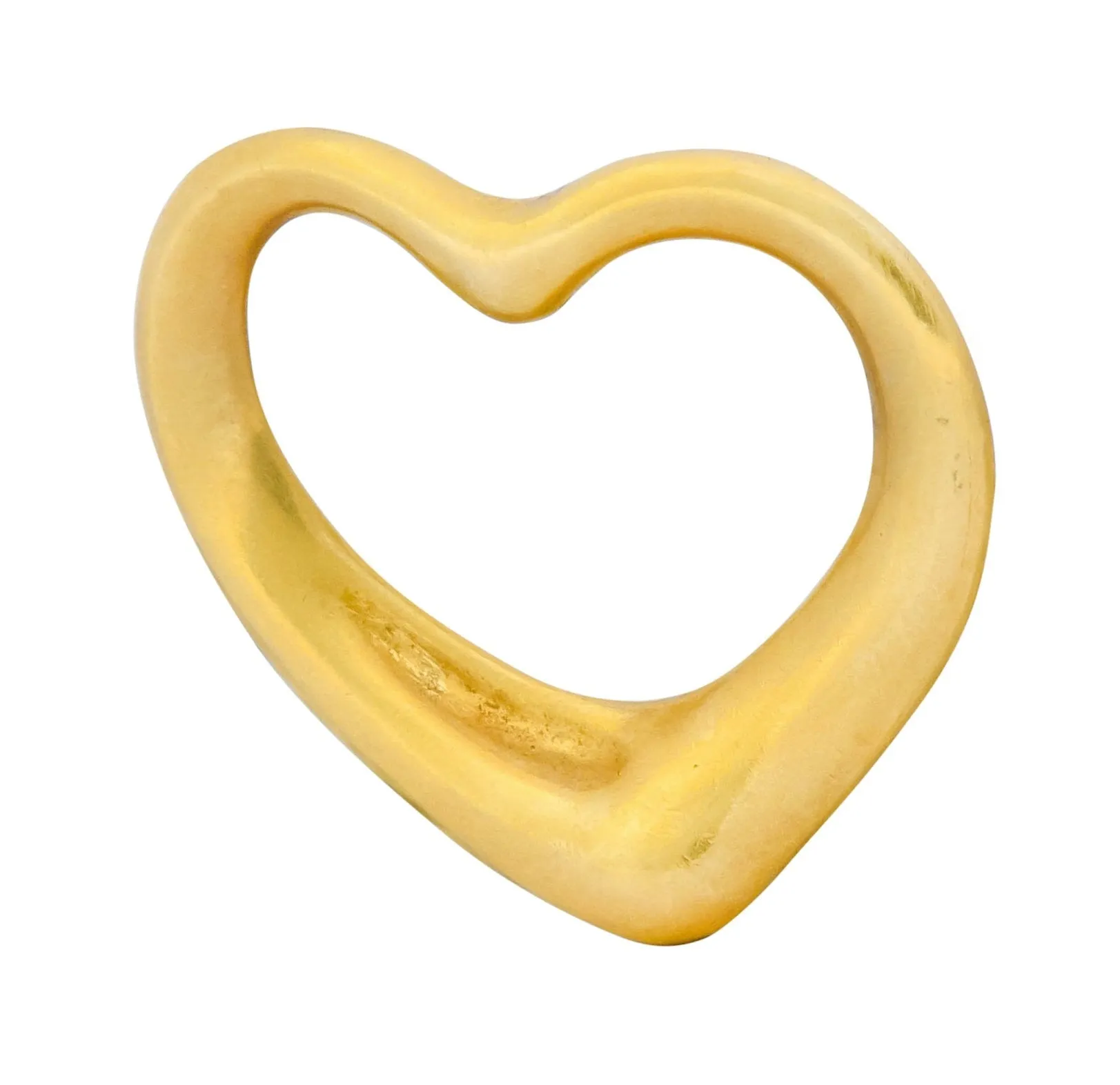 Elsa Peretti Tiffany & Co. Spain 18 Karat Gold 22MM Open Heart Pendant