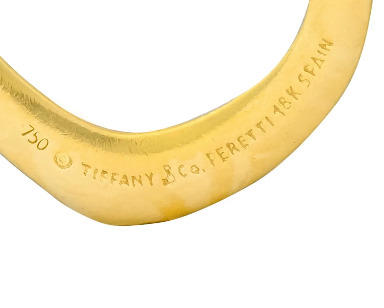 Elsa Peretti Tiffany & Co. Spain 18 Karat Gold 22MM Open Heart Pendant