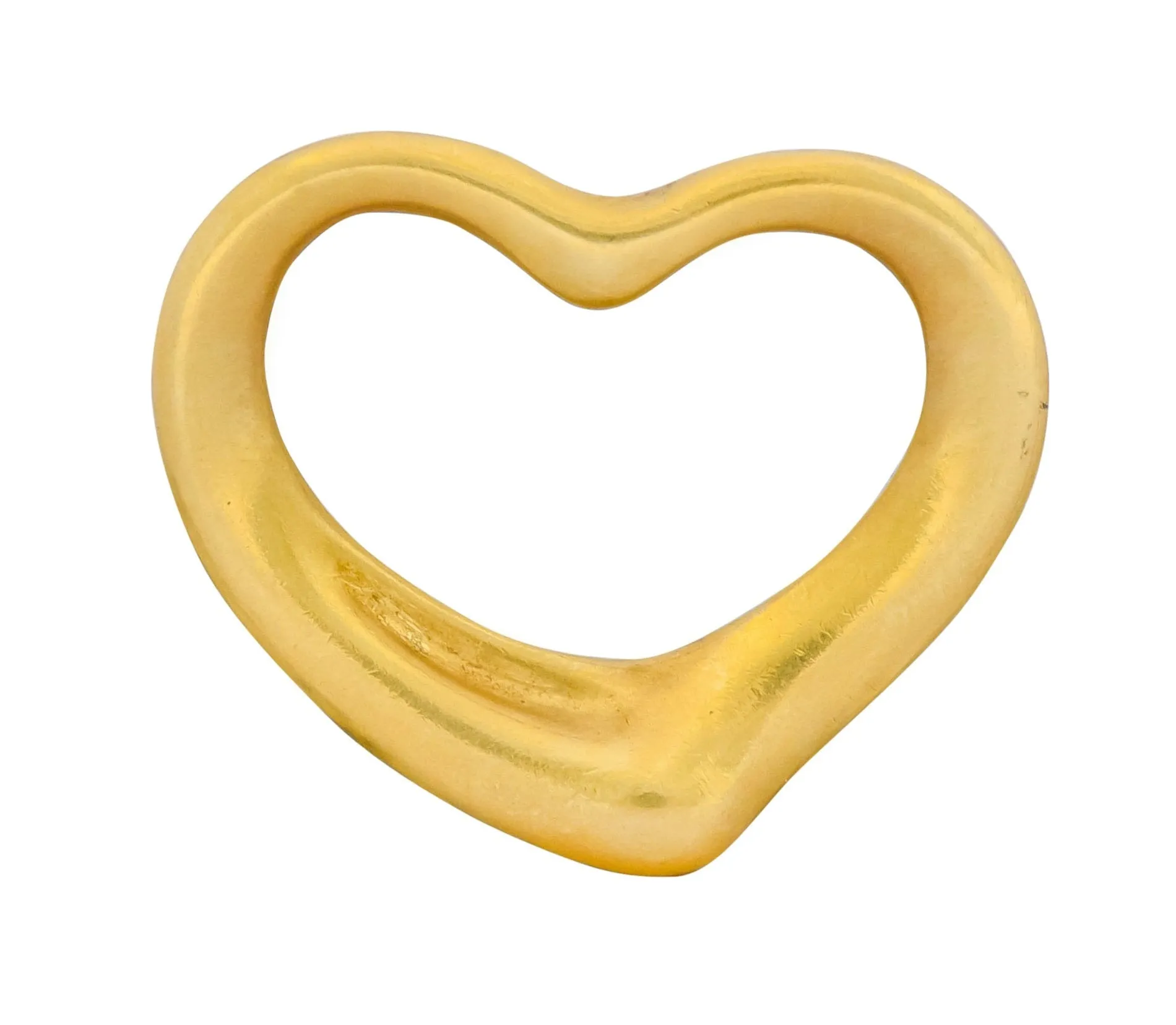 Elsa Peretti Tiffany & Co. Spain 18 Karat Gold 22MM Open Heart Pendant