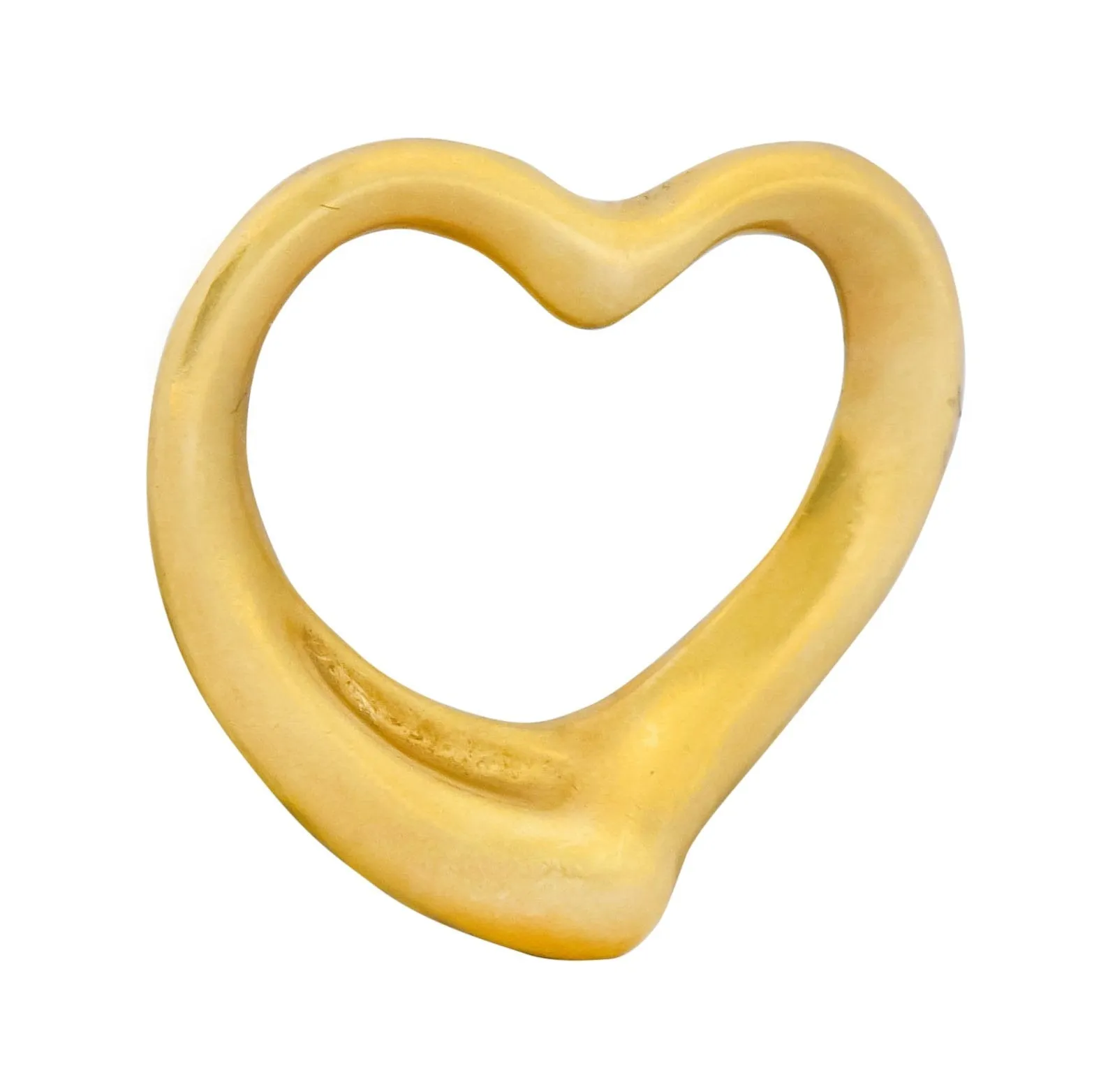 Elsa Peretti Tiffany & Co. Spain 18 Karat Gold 22MM Open Heart Pendant