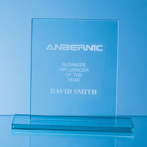 Engraved Jade Glass Rectangle Award