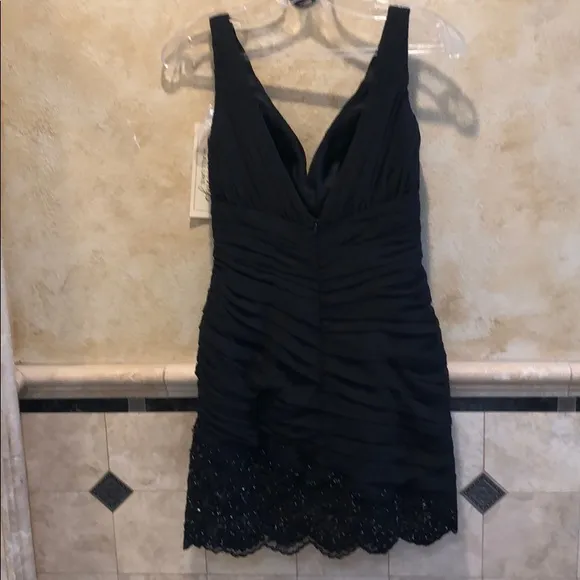 EVENINGS BY ALLURE LITTLE BLACK DRESS BEADS &amp; LACE