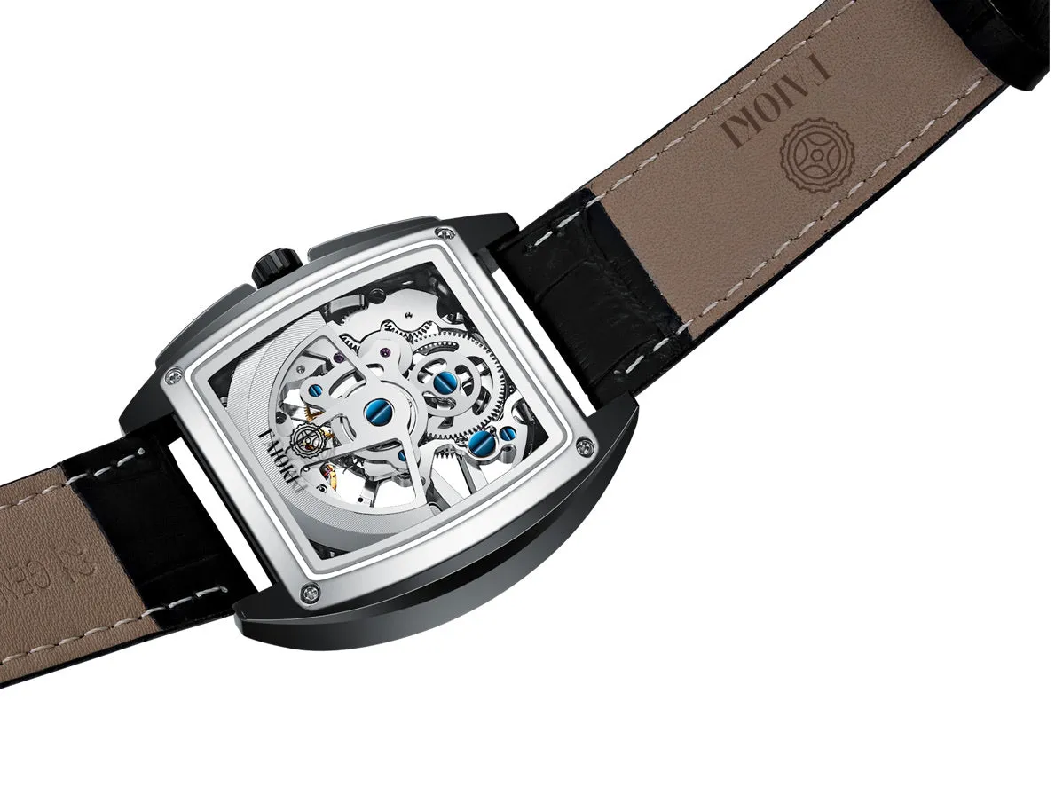 Faioki LIMITED EDITION Tourbillon style "United Faioki" Skeleton Automatic watch 45mm long 40mm wide