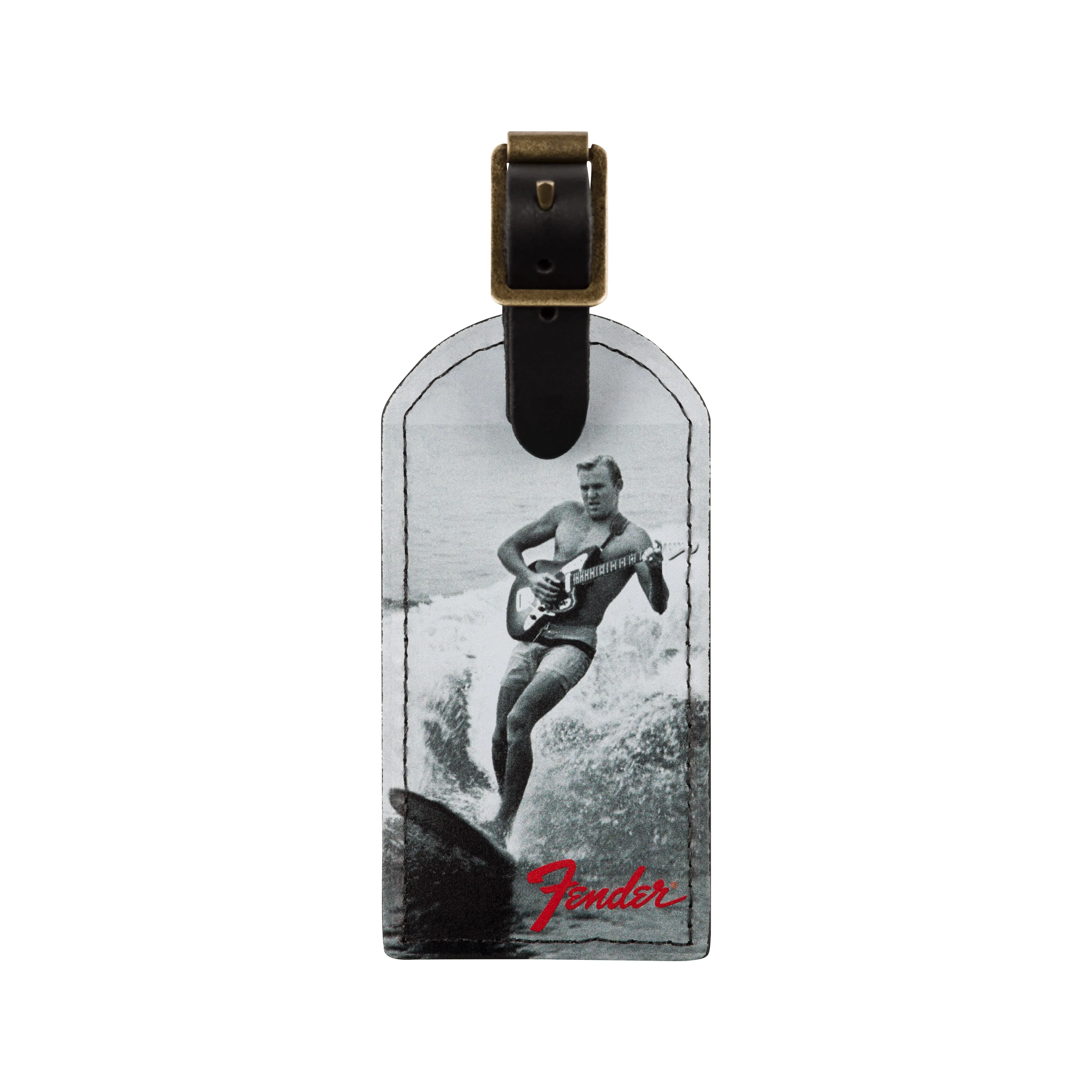 Fender Vintage Ad Surfer Luggage Tag