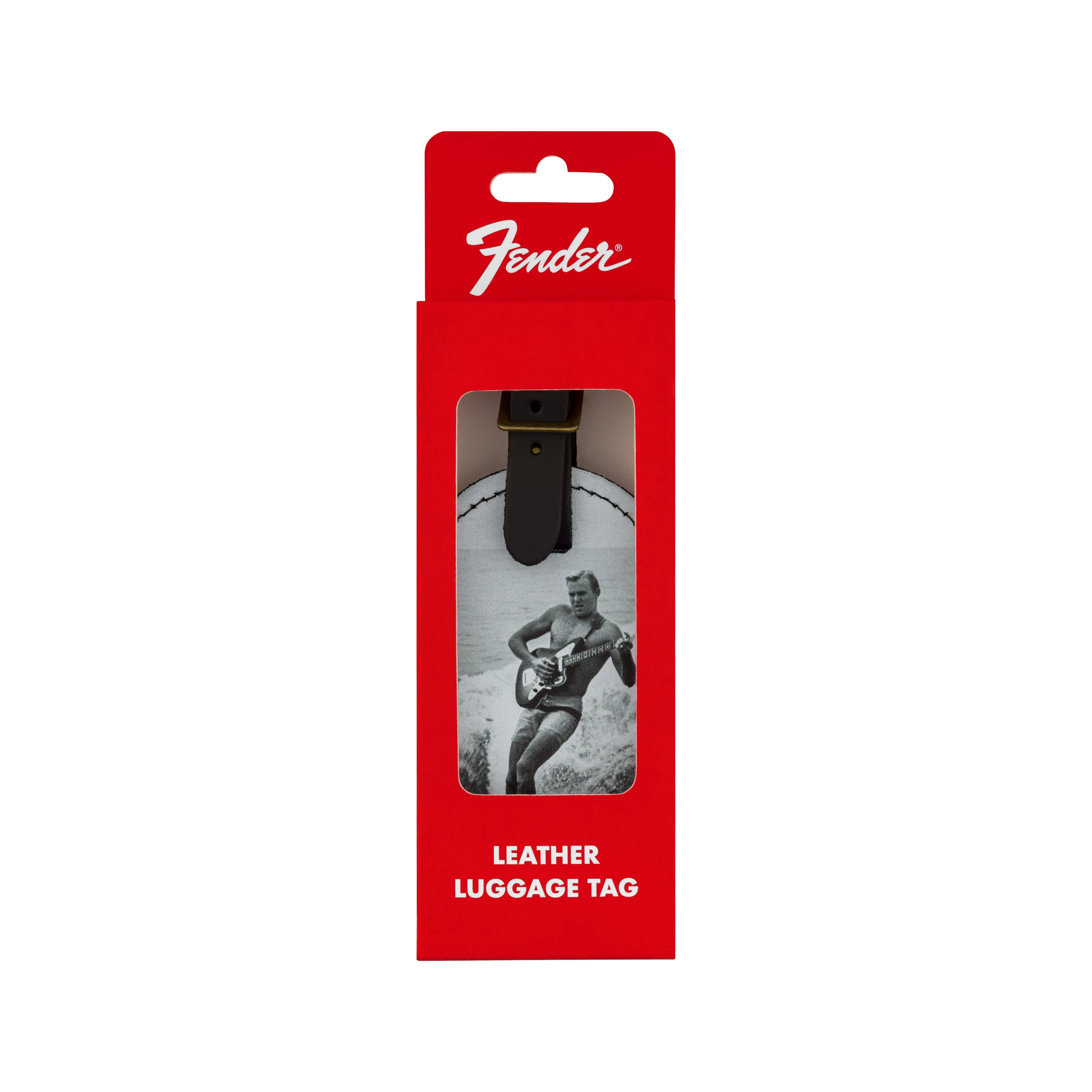 Fender Vintage Ad Surfer Luggage Tag
