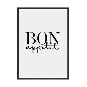 French Kitchen Art Decor Bon Appetite Posters Wall Art