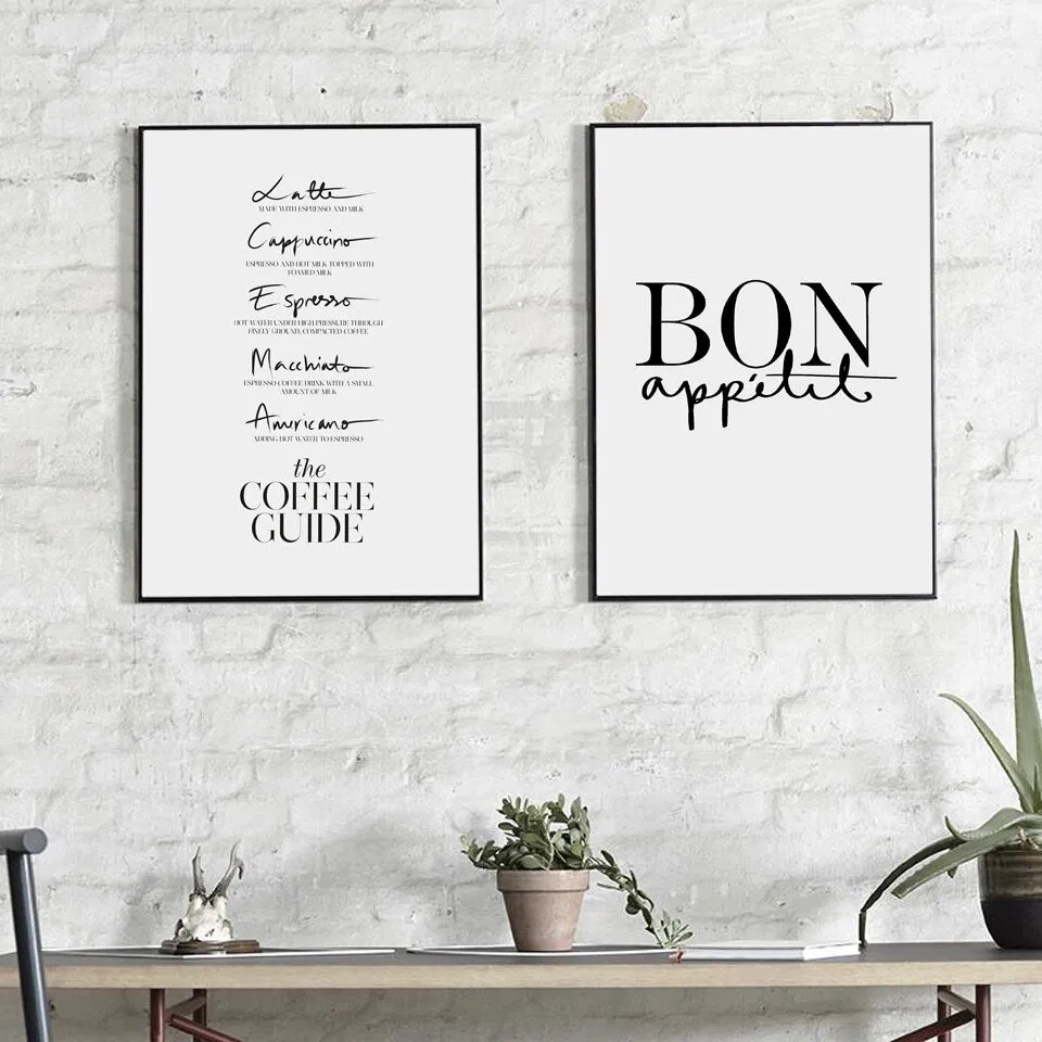 French Kitchen Art Decor Bon Appetite Posters Wall Art