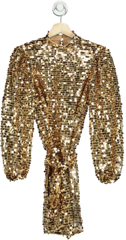 Friends Like These Gold Sequin Dress UK 8