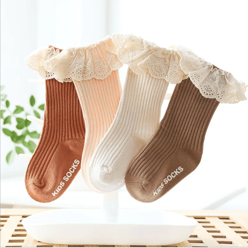 Frilled Lace Socks (two pairs)