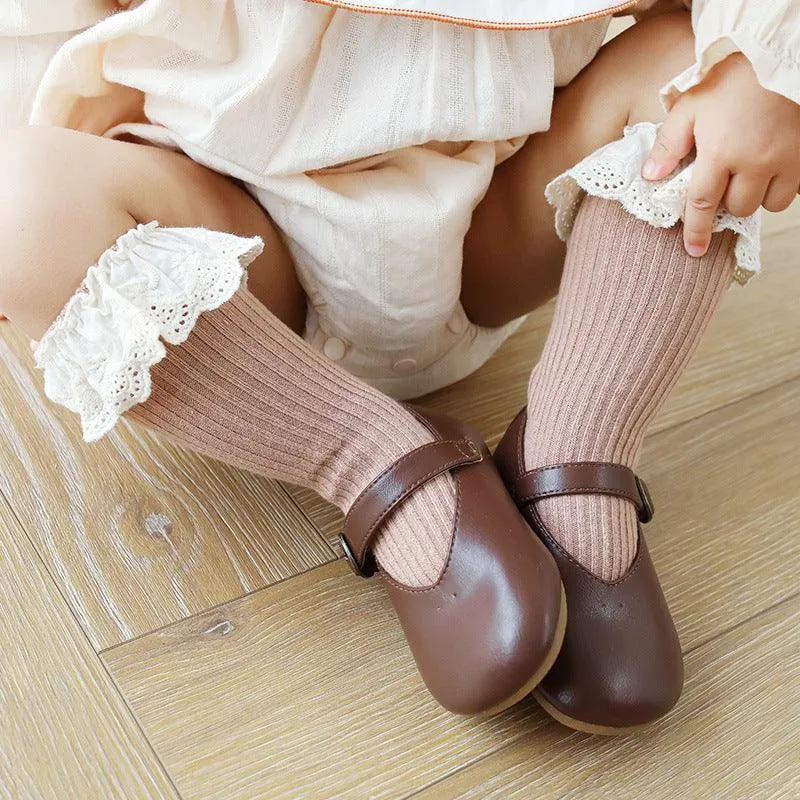 Frilled Lace Socks (two pairs)