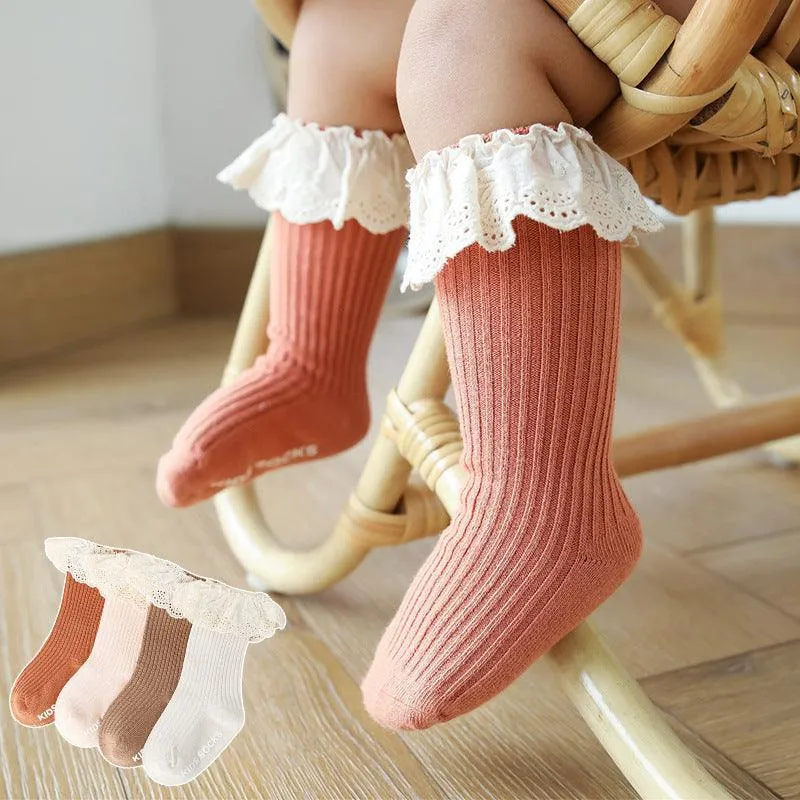 Frilled Lace Socks (two pairs)