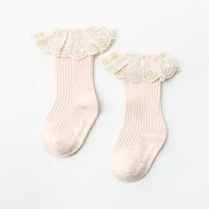 Frilled Lace Socks (two pairs)
