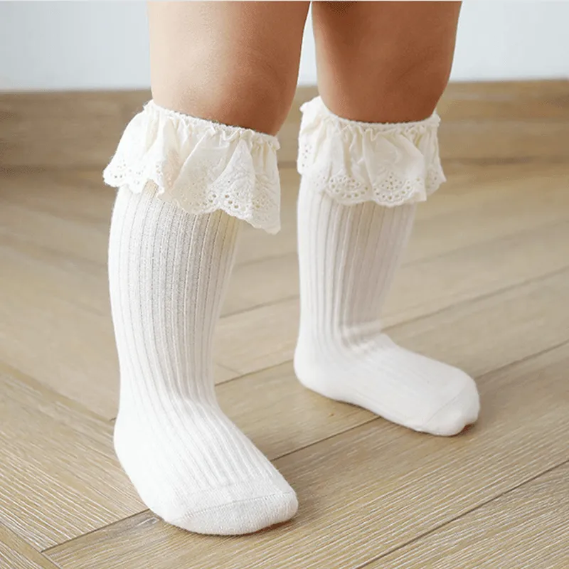 Frilled Lace Socks (two pairs)