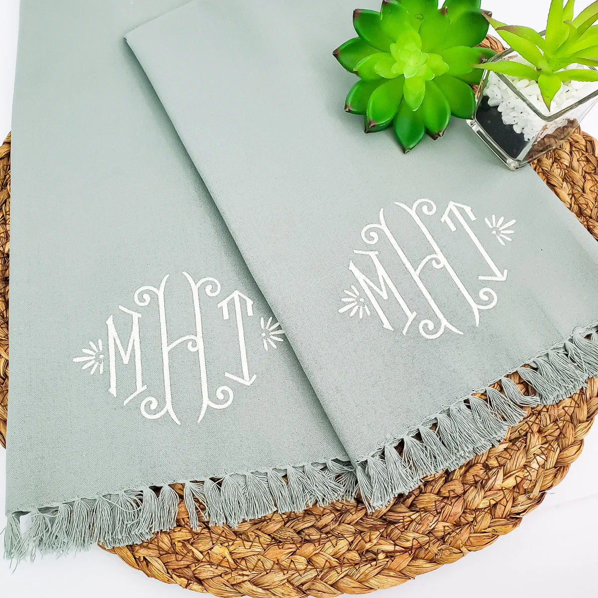 Fringe Guest Hand Towel - Set of Two - 6 Colors