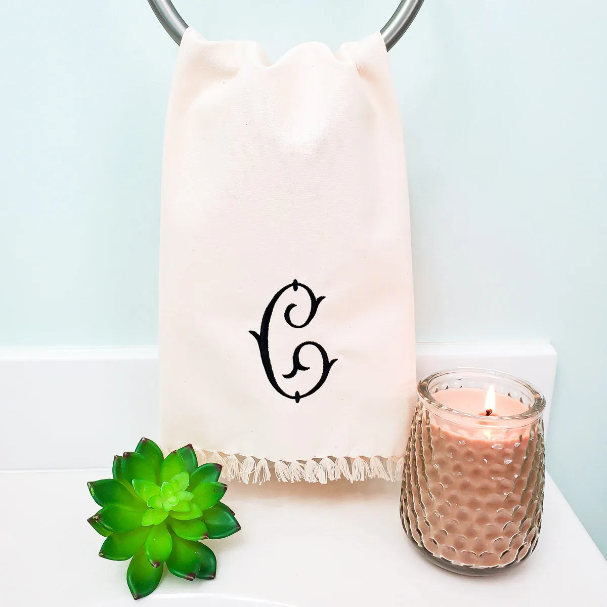 Fringe Guest Hand Towel - Set of Two - 6 Colors