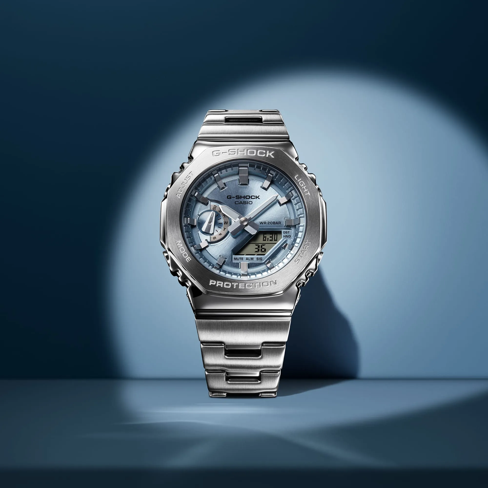 G-Shock G-Steel Octagonal Light Blue Dial Watch GM-2110D-2A