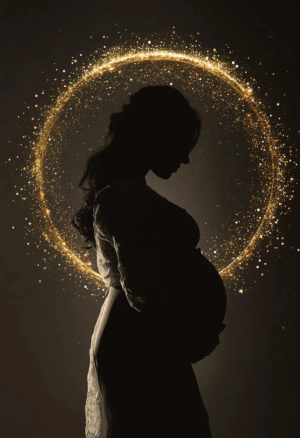 Glitter Golden Ring & Light Overlays