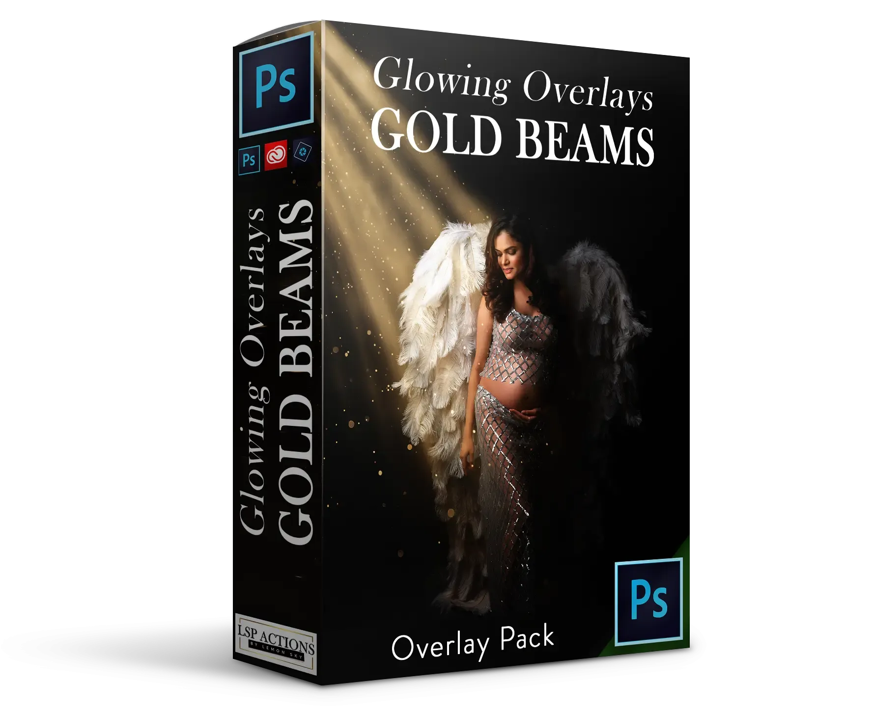 Glitter Golden Ring & Light Overlays