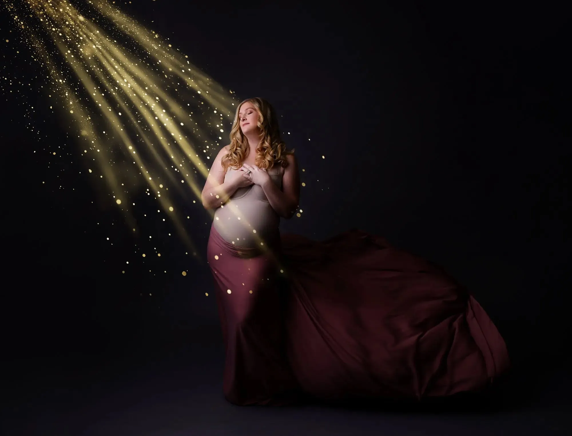 Glitter Golden Ring & Light Overlays