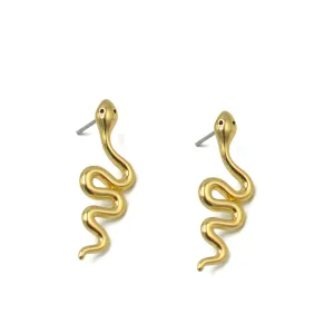Gold Snake Stud Earrings#HNE90855GD(SD6)